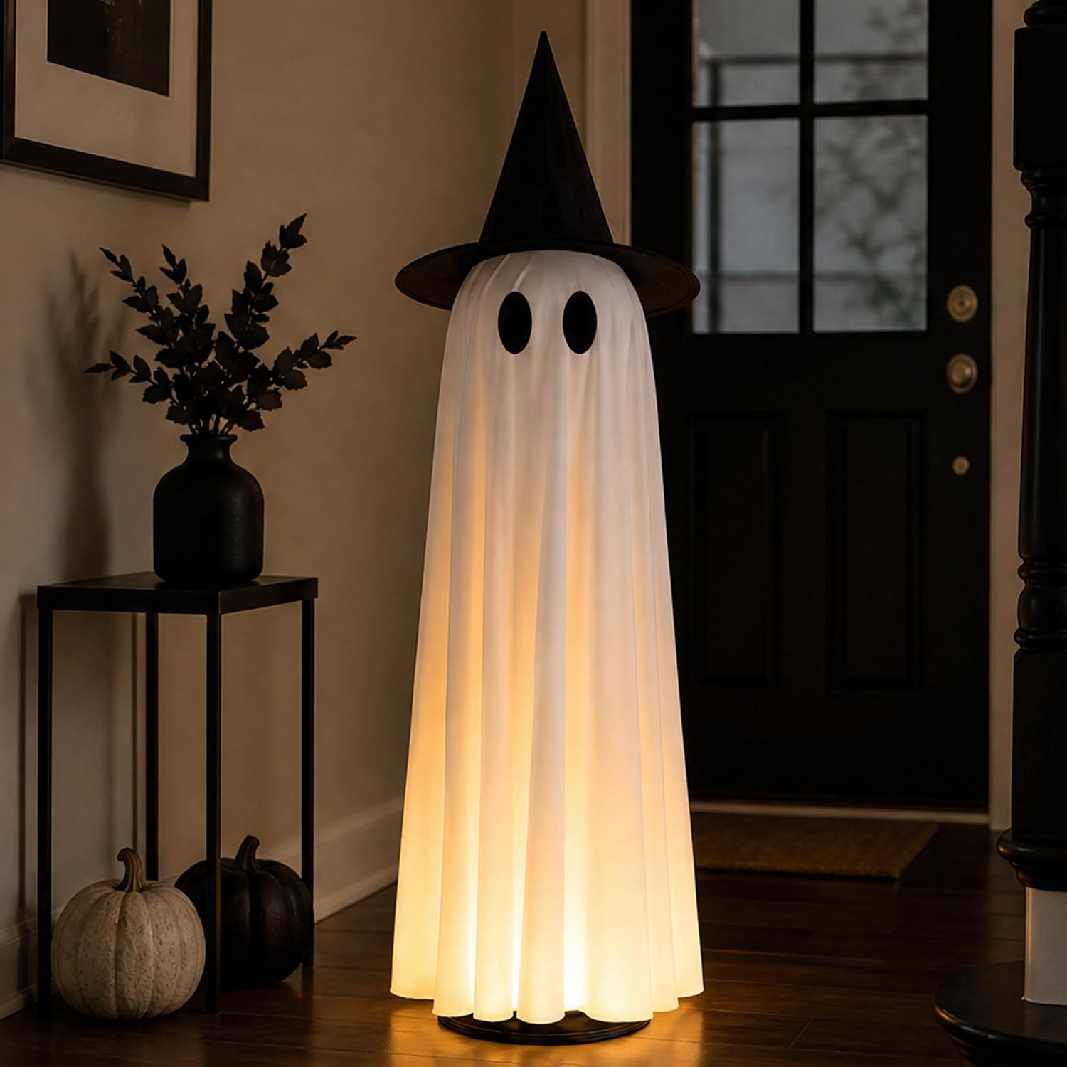 Halloween Decor Indoor 46.5" Lighted Animated Floating Ghost With Spooky Sound & Touch Activated Sensor Spooky Ghosts Halloween Decor For Party Home Haunted House