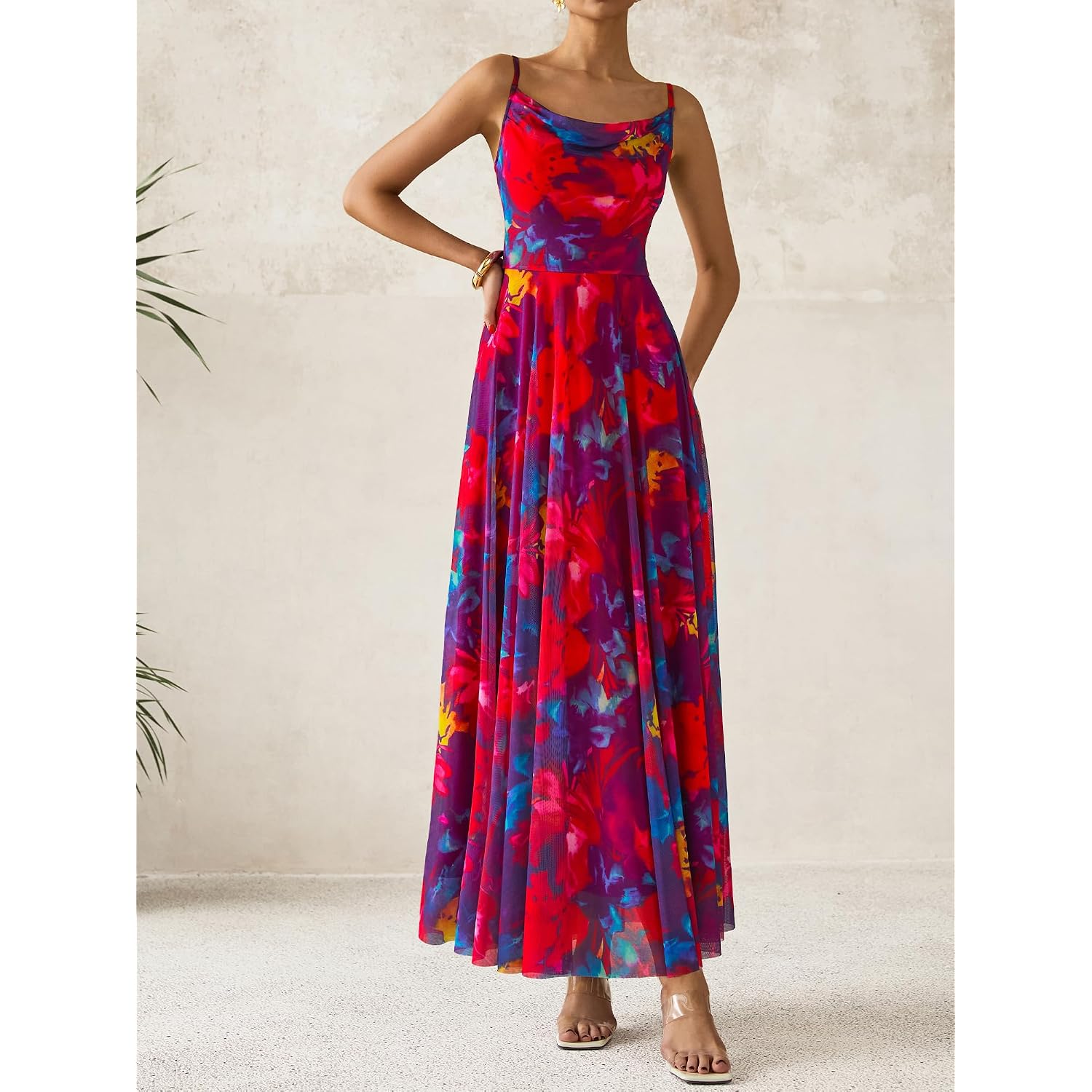 Btfbm Women Summer Floral Maxi Dresses Elegant Spaghetti Strap Dress Printed Party Dress Beach Long Dresses