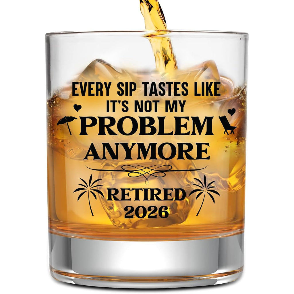 NewEleven Retirement Gifts For Men 2026 - Coworker Leaving, Goodbye Gift, Farewell Gifts For Coworkers, Friends, Dad, Grandpa - Retirement Gift For Men From Friend, Family, Colleague - Whiskey Glass