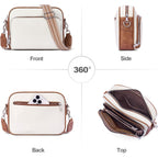 Crossbody Purses For Women Vegan Leather Travel Anti Theft Bags Guitar Strap Shoulder Purse With Built In Wallet