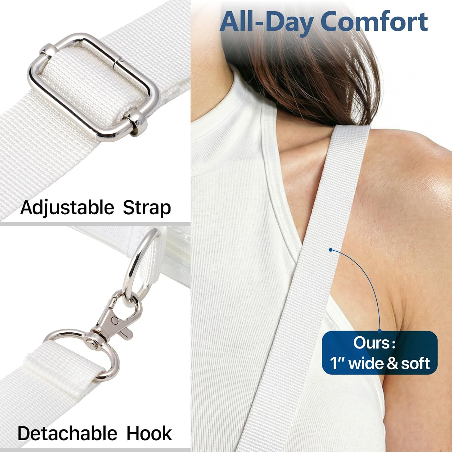 PACKISM Clear Bag for Stadium Events - Clear Purses for Women Stadium Crossbody Concert Bag for Game Day, Sports, Festival