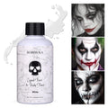 Bobisuka White Face Body Paint Liquid Texture Washable Non Toxic Facepaint Fast Drying Foundation Makeup For Halloween Clown Skeleton Skull Cosplay Sfx Costume Party Large Capacity(130Ml)
