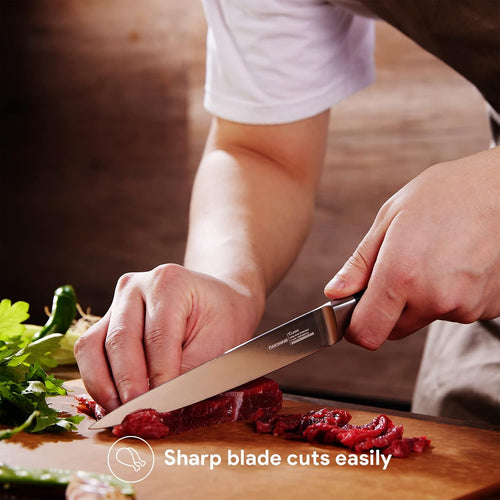 5.5 Inch Kitchen Utility Knife, German High Carbon Stainless Steel | Razor Sharp Full Tang Forged Meat Trimming & Sandwich Knife, Prep Knife & Small Chef Knife For Fruits, Cheese, Veggies, Herbs