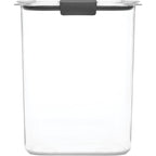 Rubbermaid Brilliance 16-Cup Airtight Food Storage Container with Lid Clear/Grey - optimal for pantry organization flour sugar and food storage