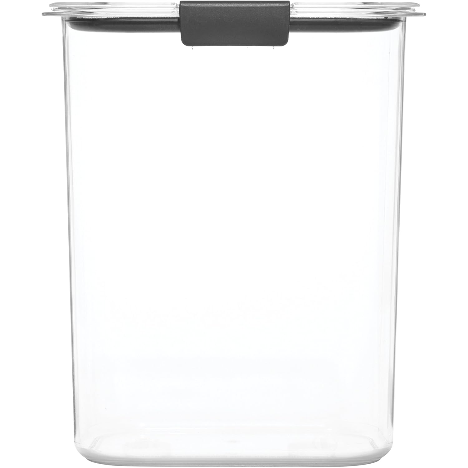 Rubbermaid Brilliance 16-Cup Airtight Food Storage Container with Lid Clear/Grey - optimal for pantry organization flour sugar and food storage