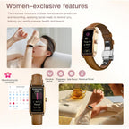 Elegant Smart Watch for Women Fitness Tracker with Step Counter Calorie Tracker Heart Rate Monitor Sleep Tracker IP68 Waterproof Activity Tracker Bracelet with AMOLED Touchscreen for Android IOS
