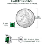 ChicSilver 925 Sterling Silver Earrings Sparkling Heart/Round/Princess Cut Birthstone Earrings for Women Birthday Jewelry with Gift Box