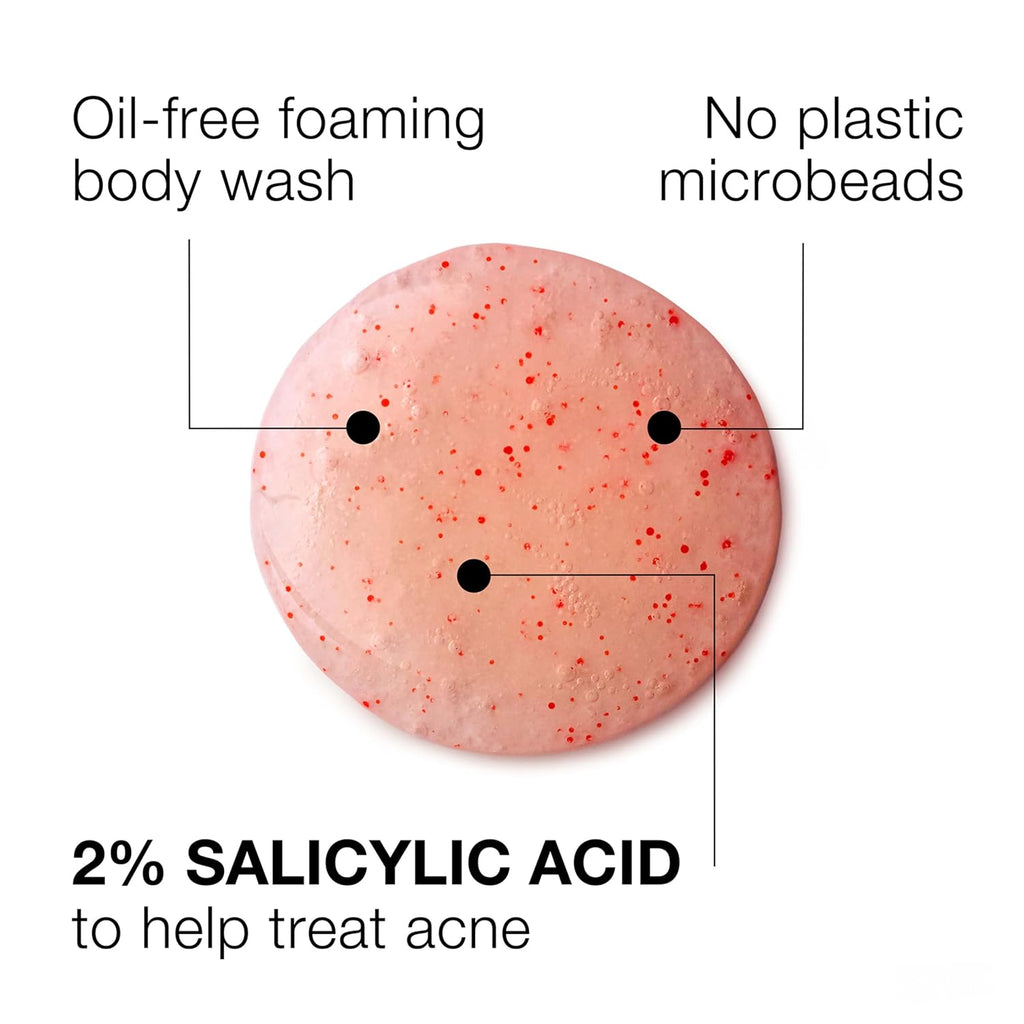 Neutrogena Body Clear Acne Body Wash Pink Grapefruit - Salicylic Acid Formula For Breakout Treatment, Exfoliating Cleanser For Clear Skin, 8.5 Fl. Oz. Bottle, 3-Pack