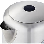 Amazon Basics Electric Stainless Steel Kettle for Tea and Coffee, BPA-Free, Fast Boiling, Auto Shut-Off, 1 Liter, 1500W, Black and Silver