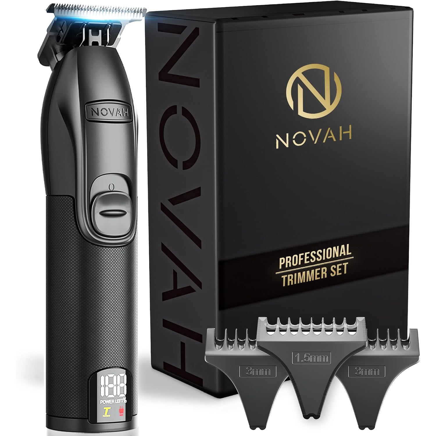Novah Grooming Professional Hair Trimmer For Men, Barber Trimmer Cordless T Trimmers For Barbers