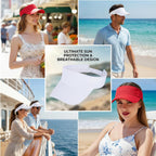 Topbuti 2 Pcs Visors for Women Men Sports Sun Visor Hats Cotton Tennis Golf Visor Hat UV Protection Summer Beach Baseball Cap