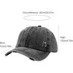 Women Distressed Ponytail Baseball Caps Adjustable Criss Cross Ponytail Hats High Messy Bun Ponycap Trucker Hat White