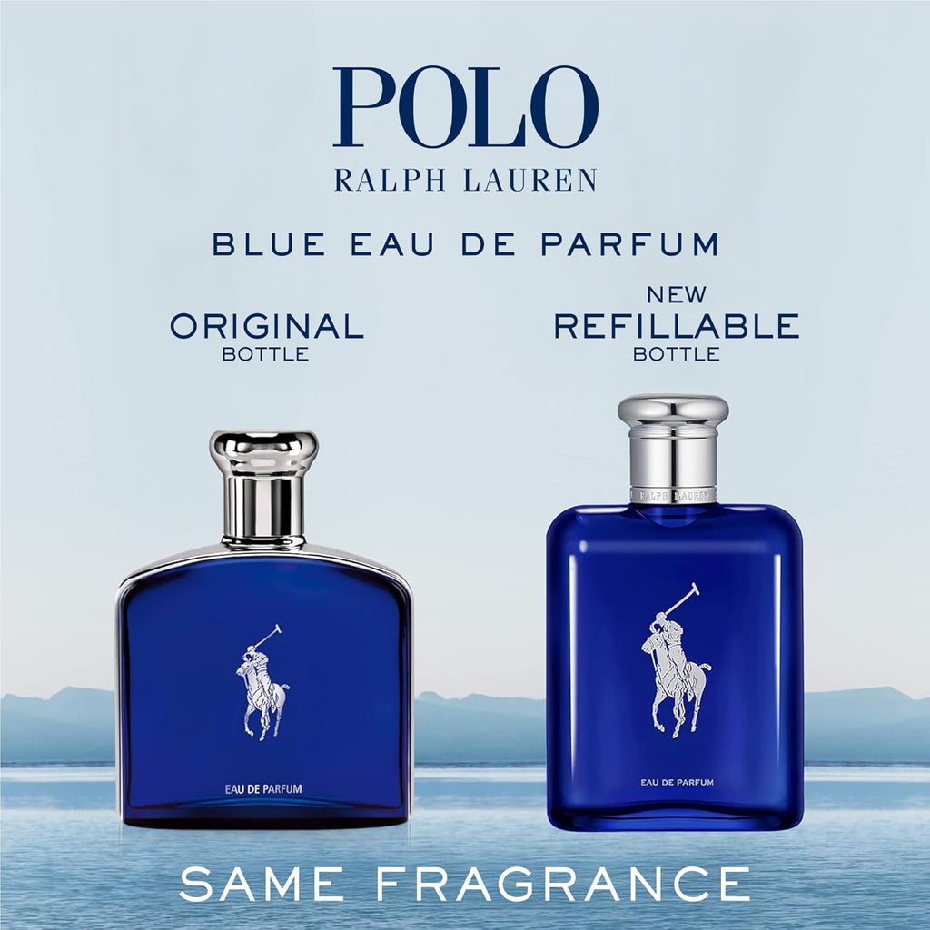 RALPH LAUREN FRAGRANCES - Polo Blue - Eau de Parfum - Men's Cologne - Aquatic & Fresh - With Citrus, Bergamot, and Vetiver - Medium Intensity
