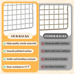 Cooling Racks For Cooking And Baking - 2 Pcs 10" X 15" Grid Wire Baking Rack For Oven Cooking, Baking, Grilling, Roasting - Dishwasher Safe Bacon Rack - Fits Jelly Roll Cookie Sheet Pan