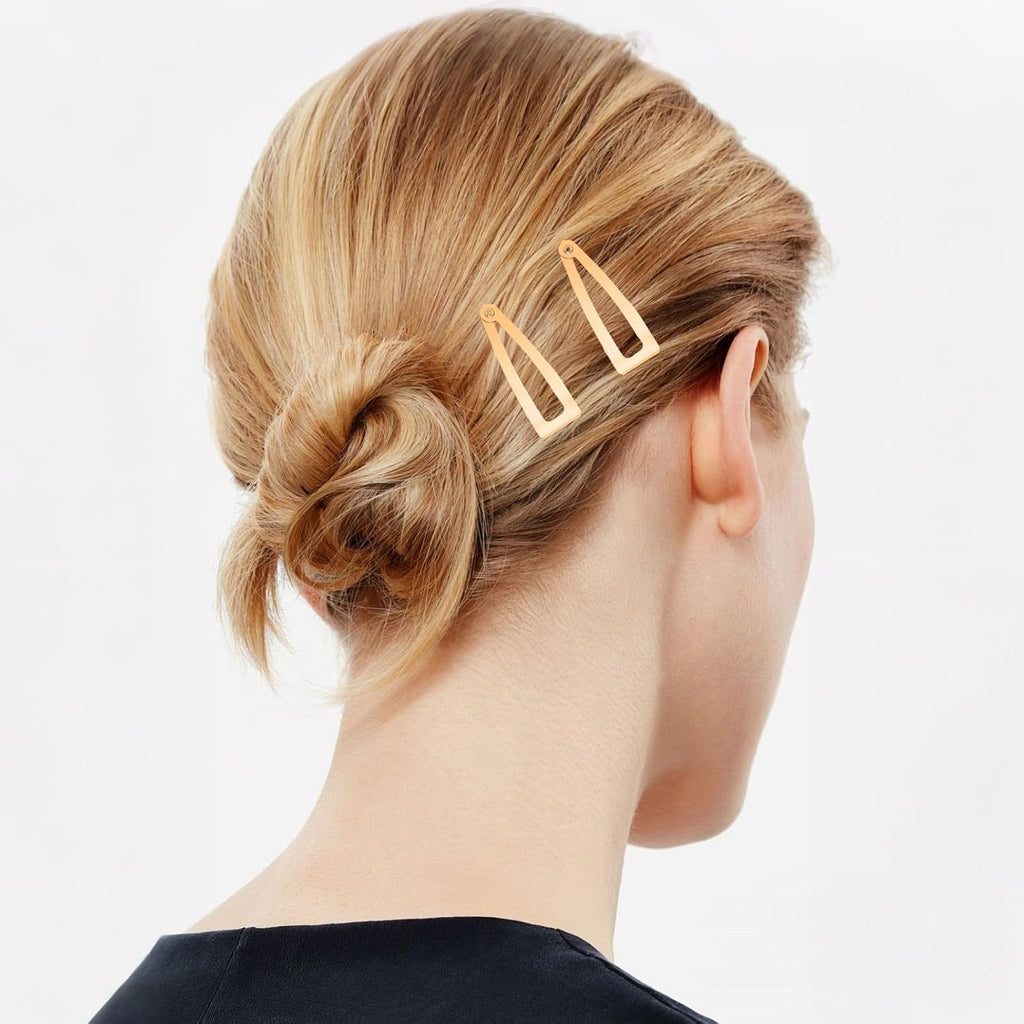 Sightor 20 Pcs Double Grip Hair Clips, Metal Snap Hair Clips Hair Barrettes For Women Hair Styling Hair Accessories (Black, Brown, Beige, Khaki, Gold)