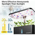 Indoor Garden Hydroponics Growing System: 10 Pods Plant Germination Kit Herb Vegetable Growth Lamp Countertop With Led Grow Light - Hydrophonic Planter Grower Harvest Lettuce