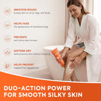 Kp Bump Eraser Body Scrub & Keratosis Pilaris Lotion Set With 10% Aha + Bha – Strawberry Legs Treatment For Women & Man - Exfoliates & Deeply Hydrates For Smoother Healthy-Looking Skin