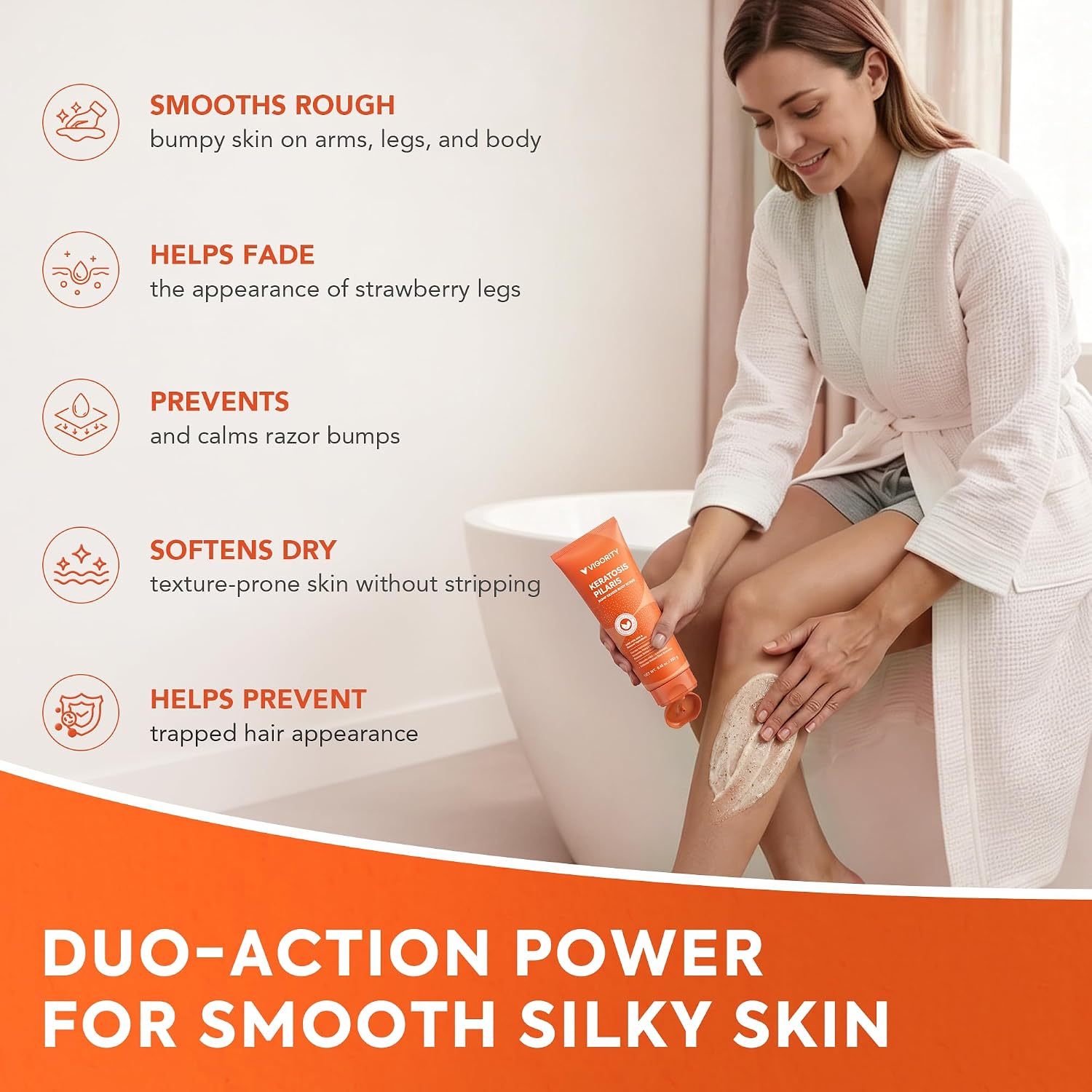 Kp Bump Eraser Body Scrub & Keratosis Pilaris Lotion Set With 10% Aha + Bha – Strawberry Legs Treatment For Women & Man - Exfoliates & Deeply Hydrates For Smoother Healthy-Looking Skin