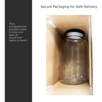 North Mountain Supply 1 Gallon Glass Jar Wide Mouth With Black Plastic Lid - Usda, Bpa-Free, Made In The Usa - For Fermenting, Storing, Canning, And Much More!