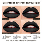Black Matte Liquid Lipstick - Pure Black, Up to 16H Wear, Smudge Proof Transfer-Proof & Waterproof, High Pigment Lip Color for Goth, Cosplay, Halloween, 0.17 Fl Oz (Mystical Moment)