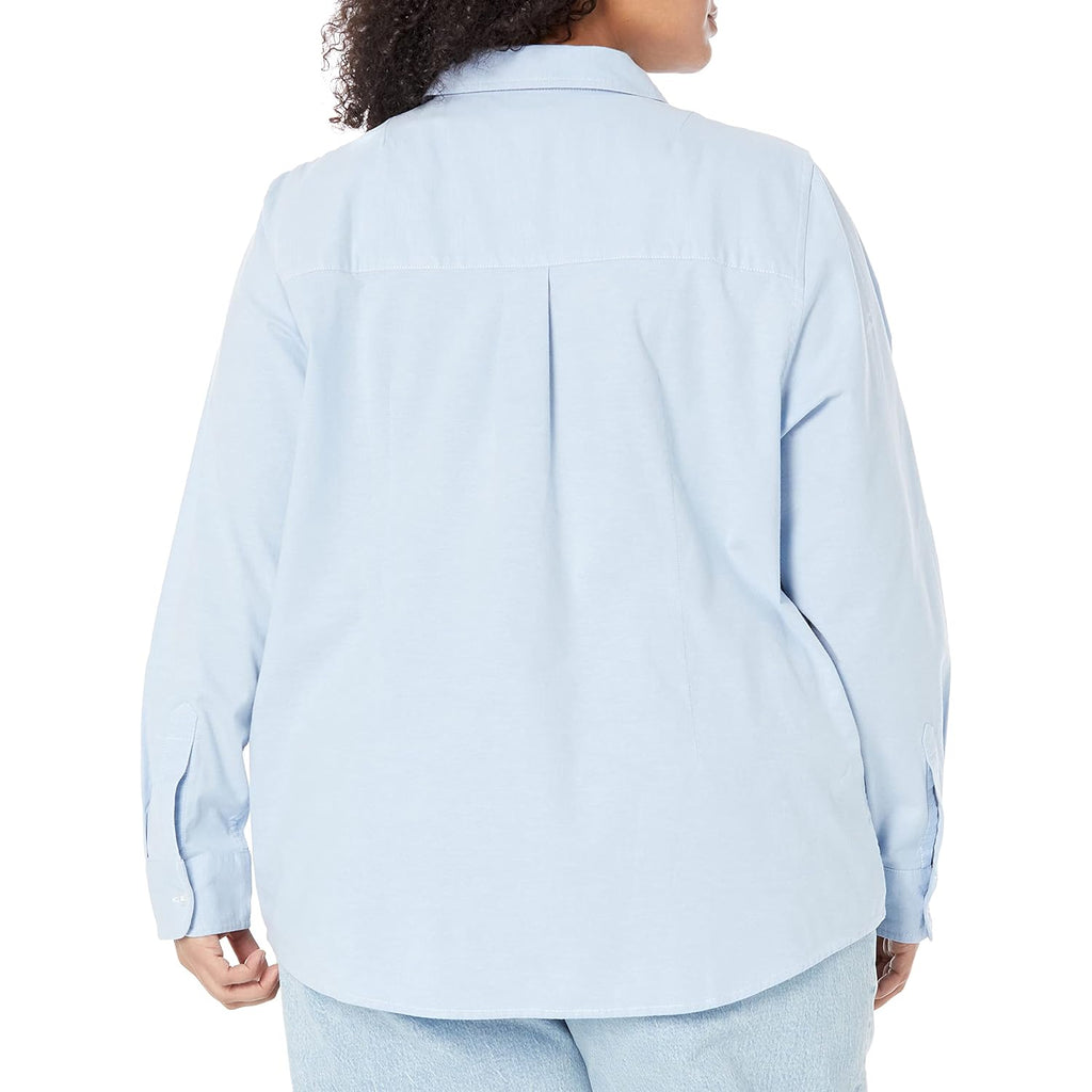 Amazon Essentials Women'S Long Sleeve Button Down Stretch Oxford Shirt (Available In Plus Size)