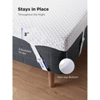 Perlecare Twin Xl Mattress Topper, 3 Inch Cooling Mattress Topper - Gel Memory Foam For Pressure Relief, Premium Soft Sleep, Non-Slip Design With Removable & Washable Cover, Oeko-Tex Certified