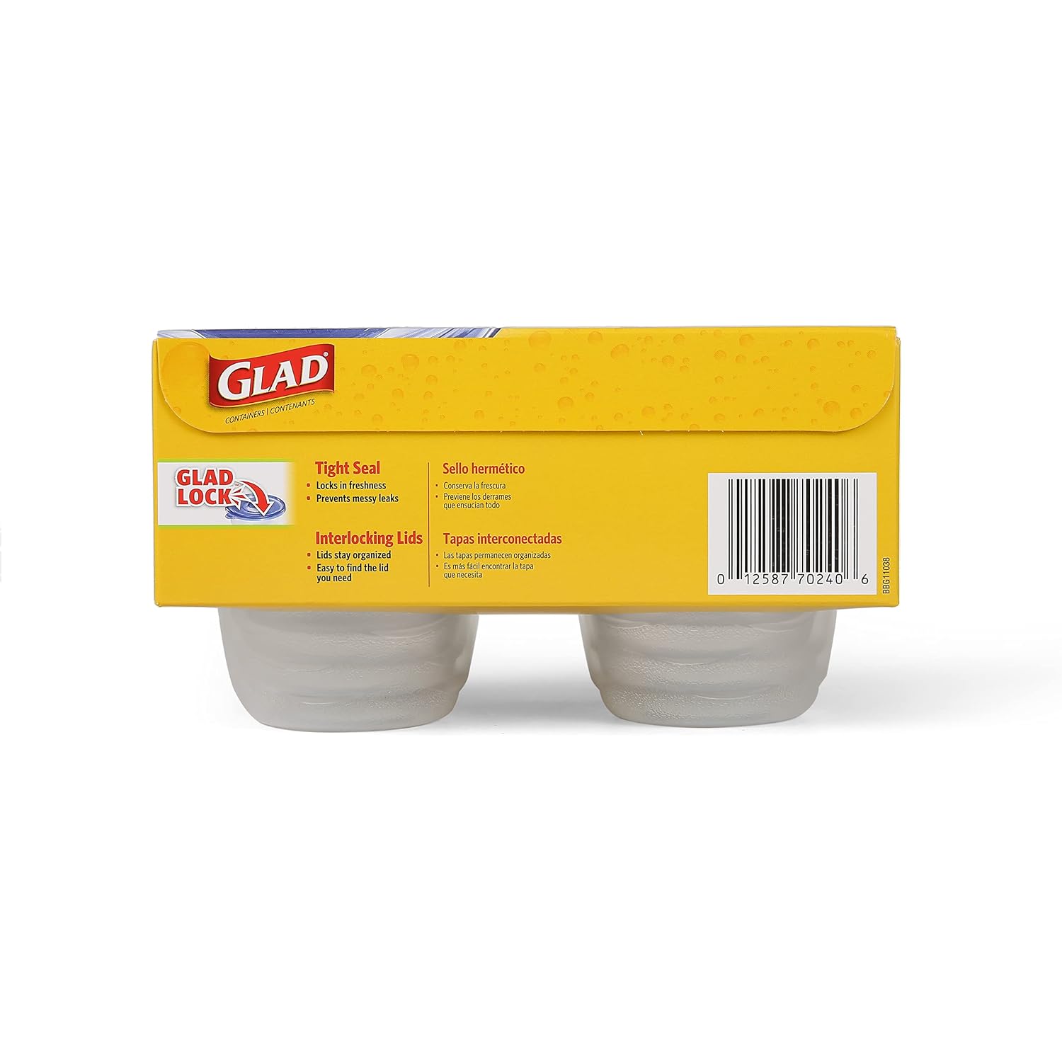 Glad Gladware Mini Round Food Storage Containers With Lids, Small Bpa Free Reusable Plastic Snack Containers With Lock Tight Seal For Lunch, Portion Control, And On The Go, 4 Oz, 8 Count