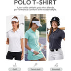 Women's Polo Shirts Athletic Golf Shirts Women Lightweight Womens Polo Shirts Short Sleeve Quick Dry Womens Shirt