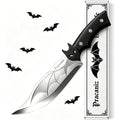 Pracaniz Bat Kitchen Knife, Gothic Halloween Design, Stainless Steel Blade | Bat-Wing Silhouette, Comfortable Grip And Gift-Ready Box For Steak, Fruit, Cheese, Bbq, Themed Parties And Gothic Kitchens.