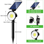 Nipify 4 Pack Solar Lights Outdoor Waterproof, 53 Led Solar Spot Lights With 3 Modes Landscape Spotlights For Outside Garden Yard Trees, Warm White
