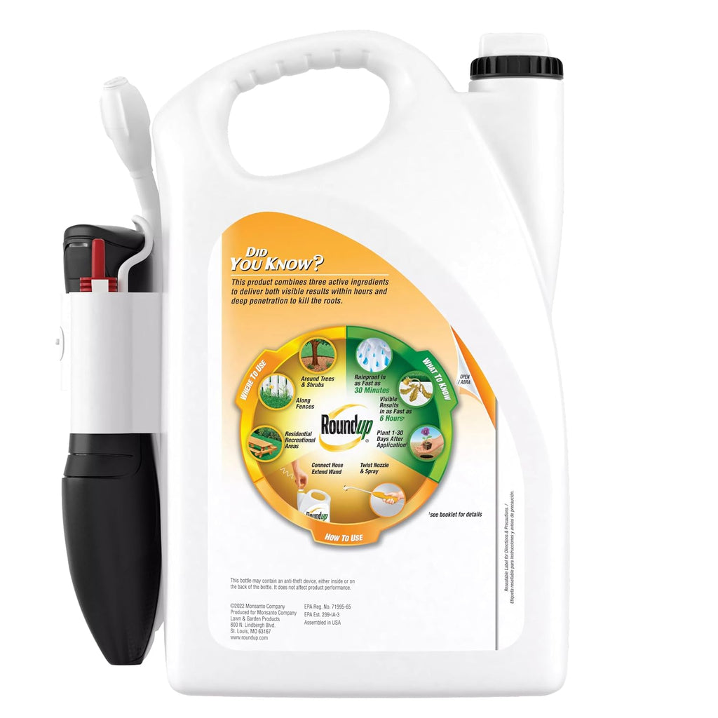 Roundup Poison Ivy Plus Tough Brush Killer₂ With Comfort Wand, Visible Results In Hours, 1 Gal.