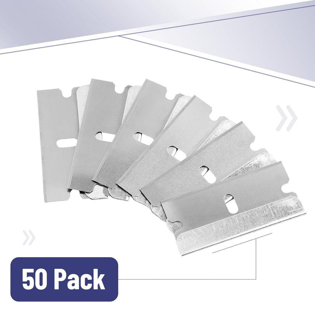 Bates- 50 pc Razor Blades, Flat Scraper Blades, One Edge Razor Blades