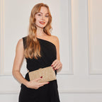 Kseymeir Clutch Purses for Women Pleated Evening Handbag with Chain Prom, Cocktail, and Wedding | Pleated, with Chain, Prom, Cocktail, Wedding