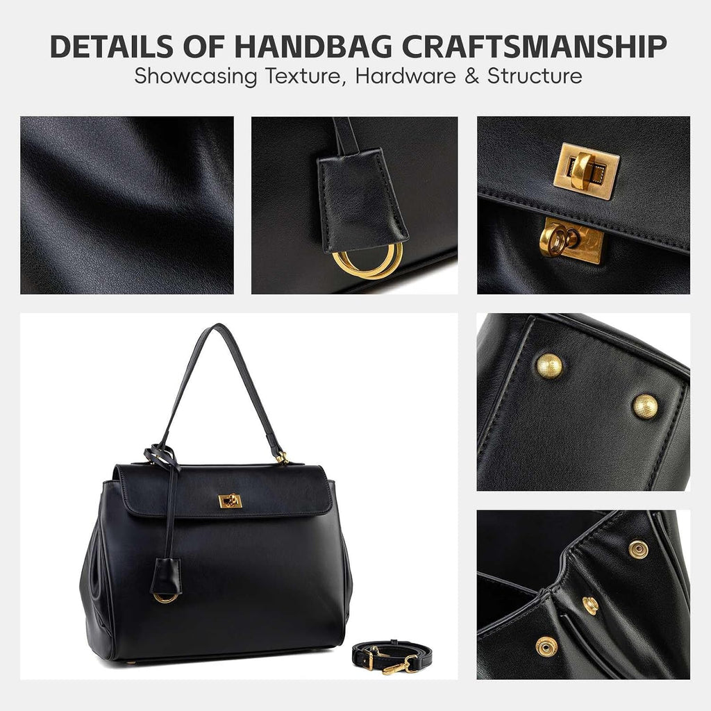 Suede & Leather Tote Bag For Women,Soft Leather Shoulder Handbags For Ladies,Satchel Purse For Travel Work