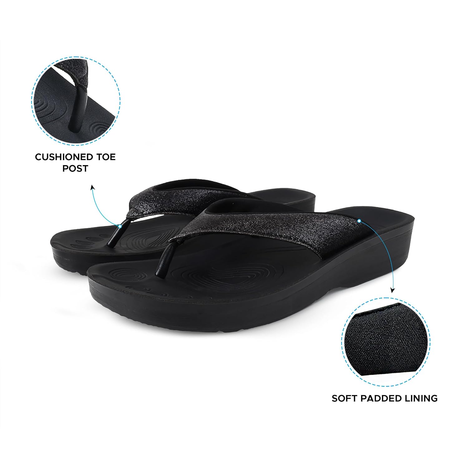 Aerothotic Comfy Arch Support Flip Flops For Women Orthopedic Slip On Sandals