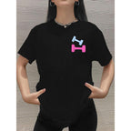 Be Happy Lift Heavy Shirt Women: Oversized Gym Weightlifting Graphic Tshirt Funny Workout Shirts Casual Gym Lover Tops Black