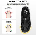 FitVille Extra Wide Womens Orthopedic Walking Sandals with Wide Toe Box, Outdoor Closed Toe Sandals with Adjustable Straps for Women, Arch Support Women's Shoes for Plantar Fasciitis, Swollen Feet