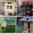 Solar Powered Fan, Solar Fan For Shed, Chicken Coop, Greenhouse, Outside With Two Ipx7 Waterproof 5In Fans 13Ft On/Off Switch Cable Exhaust Intake Mounting Way And Installation Kits
