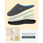 Veracosy Men'S Two-Tone Memory Foam House Slippers Indoor Outdoor Durable Rubber Sole
