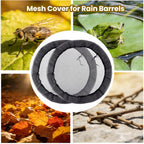 2-Pack Mesh Cover For Rain Barrels, 39 Inch Debris Cover With Drawstring, Outdoor Water Collection Bucket Protector Screen, Prevent Fallen Leaves For Garden, Yard, Eaves Downspouts