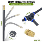 360° Adjustable Drip Irrigation System With 16 Nozzles | 50 Ft Automatic Watering System, Raised Bed Sprinkler Irrigation System, Garden Mister For Yard, Lawn, Plants, 5/16" Tubing