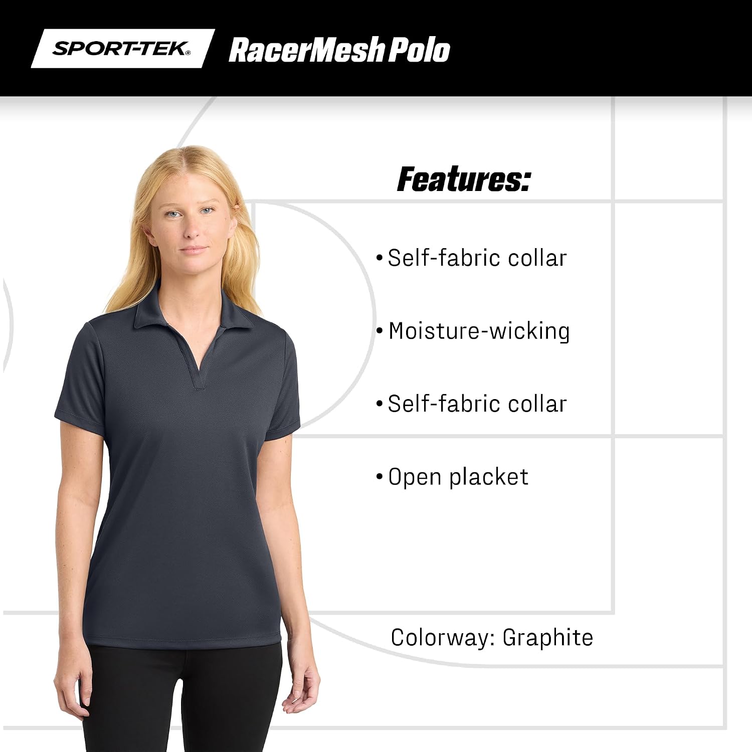 Sport-Tek Women'S Posicharge Racermesh Polo