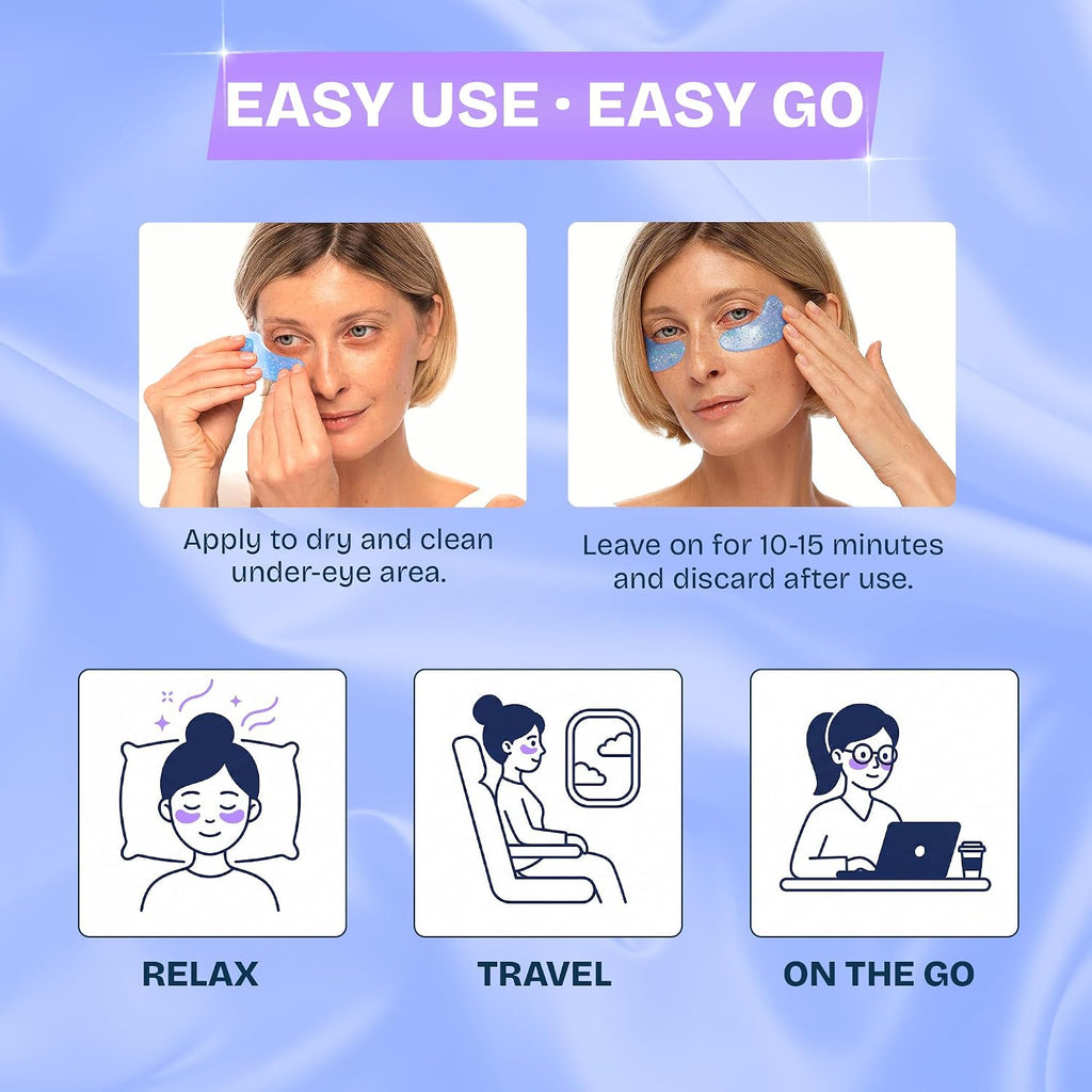Maree Under Eye Patches For Puffy Eyes And Dark Circles – Under Eye Mask With Collagen & Hyaluronic Acid – Undereye Mask Patches For Women – Parches Para Ojeras Puffiness & Under Eye Bags | 12 Pair