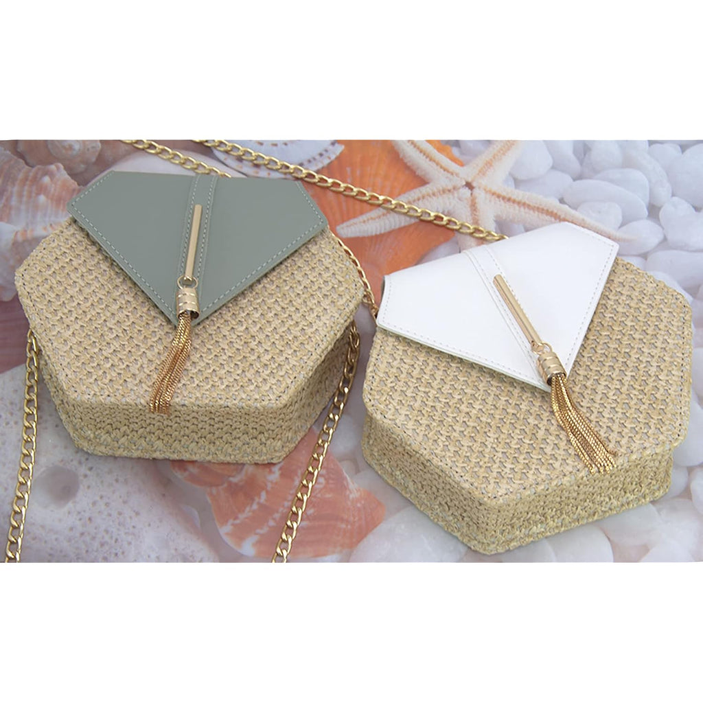 Women'S Crossbody Bag Cute Straw Shoulder Bag