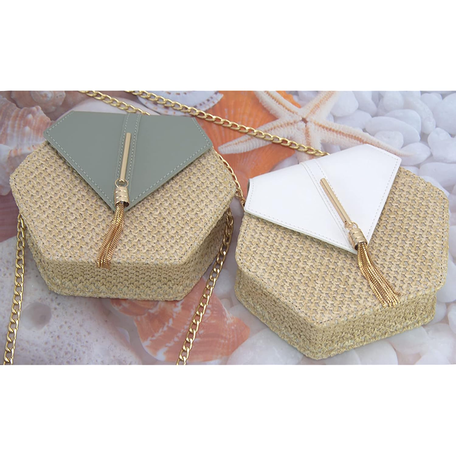 Women'S Crossbody Bag Cute Straw Shoulder Bag
