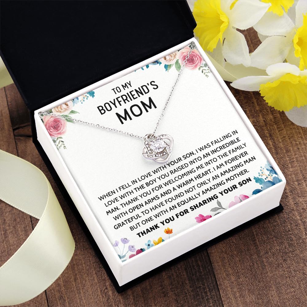 To My Boyfriends Mom Necklace, Mothers Day Gifts For Boyfriends Mom From Girlfriend, Personalized Gifts For Mother In Law, Mother's Day Necklace, Best Birthday Present Christmas