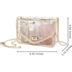 Clear Bag For Stadium Events Clear Purse For Women Quilted Pvc Clear Crossbody Bag Stadium Approved For Concerts
