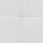 Emma + Oliver Quilted Tufted Upholstered Twin Size Headboard In White Fabric