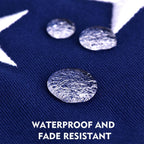 American Flags For Outside 3X5, Heavyduty Spun Polyester American Flag For High Wind Outdoor, Uv Protected/Sewn Stripes/Embroidered Stars/Brass Grommets, Us Flag Built For The Toughest Conditions (3X5 Foot)