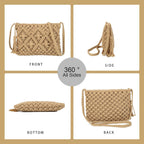 Gladdon Bohemian Small Crossbody Bag for Women Stylish Woven Shoulder Purses with Tassel